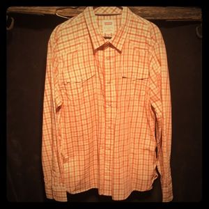 Levi's snap button modern fit XXL orange and white